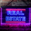 ADVPRO Real Estate Illuminated Dual Color LED Neon Sign st6-i0610 - Red & Blue