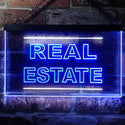 ADVPRO Real Estate Illuminated Dual Color LED Neon Sign st6-i0610 - White & Blue