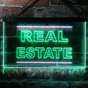 ADVPRO Real Estate Illuminated Dual Color LED Neon Sign st6-i0610 - White & Green