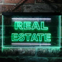 ADVPRO Real Estate Illuminated Dual Color LED Neon Sign st6-i0610 - White & Green