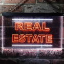 ADVPRO Real Estate Illuminated Dual Color LED Neon Sign st6-i0610 - White & Orange