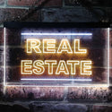 ADVPRO Real Estate Illuminated Dual Color LED Neon Sign st6-i0610 - White & Yellow