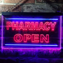 ADVPRO Pharmacy Open Shop Illuminated Dual Color LED Neon Sign st6-i0614 - Blue & Red