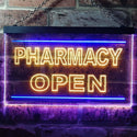 ADVPRO Pharmacy Open Shop Illuminated Dual Color LED Neon Sign st6-i0614 - Blue & Yellow