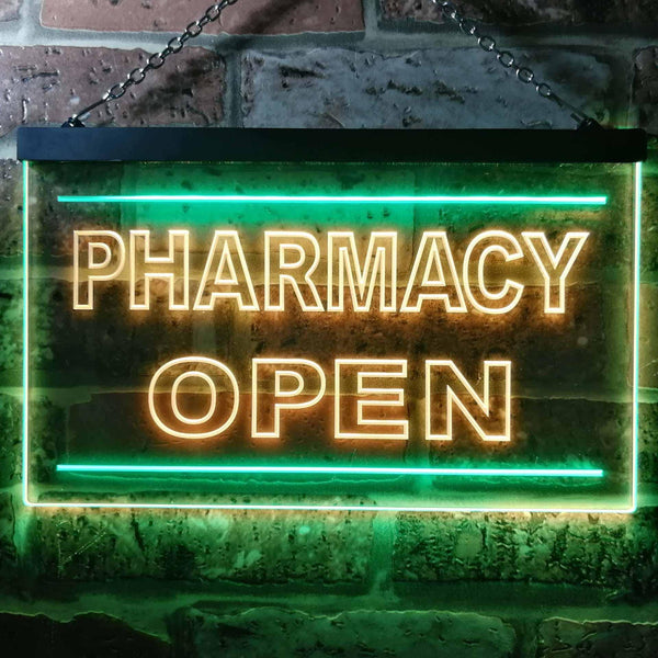 ADVPRO Pharmacy Open Shop Illuminated Dual Color LED Neon Sign st6-i0614 - Green & Yellow
