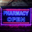 ADVPRO Pharmacy Open Shop Illuminated Dual Color LED Neon Sign st6-i0614 - Red & Blue