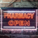 ADVPRO Pharmacy Open Shop Illuminated Dual Color LED Neon Sign st6-i0614 - White & Orange