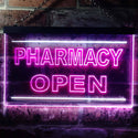 ADVPRO Pharmacy Open Shop Illuminated Dual Color LED Neon Sign st6-i0614 - White & Purple