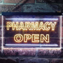 ADVPRO Pharmacy Open Shop Illuminated Dual Color LED Neon Sign st6-i0614 - White & Yellow