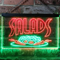 ADVPRO Salads Bar Cafe Illuminated Dual Color LED Neon Sign st6-i0626 - Green & Red