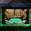 ADVPRO Salads Bar Cafe Illuminated Dual Color LED Neon Sign st6-i0626 - Green & Yellow