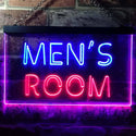 ADVPRO Men's Room Toilet Changing Illuminated Dual Color LED Neon Sign st6-i0629 - Blue & Red