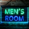 ADVPRO Men's Room Toilet Changing Illuminated Dual Color LED Neon Sign st6-i0629 - Green & Blue