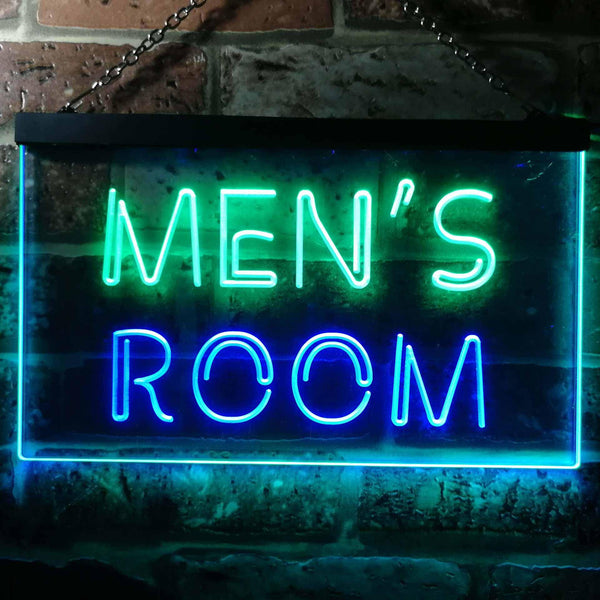ADVPRO Men's Room Toilet Changing Illuminated Dual Color LED Neon Sign st6-i0629 - Green & Blue