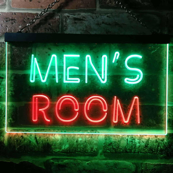 ADVPRO Men's Room Toilet Changing Illuminated Dual Color LED Neon Sign st6-i0629 - Green & Red