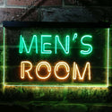 ADVPRO Men's Room Toilet Changing Illuminated Dual Color LED Neon Sign st6-i0629 - Green & Yellow