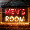 ADVPRO Men's Room Toilet Changing Illuminated Dual Color LED Neon Sign st6-i0629 - Red & Yellow