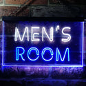 ADVPRO Men's Room Toilet Changing Illuminated Dual Color LED Neon Sign st6-i0629 - White & Blue