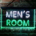 ADVPRO Men's Room Toilet Changing Illuminated Dual Color LED Neon Sign st6-i0629 - White & Green
