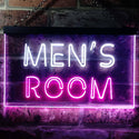 ADVPRO Men's Room Toilet Changing Illuminated Dual Color LED Neon Sign st6-i0629 - White & Purple