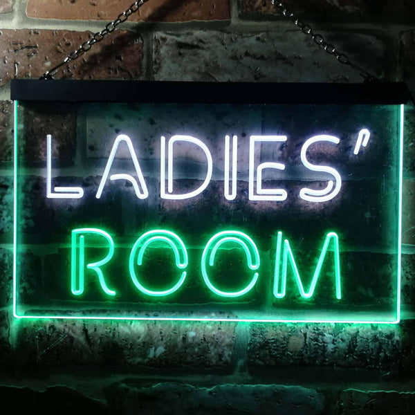 ADVPRO Ladies' Room Toilet Changing Illuminated Dual Color LED Neon Sign st6-i0630 - White & Green