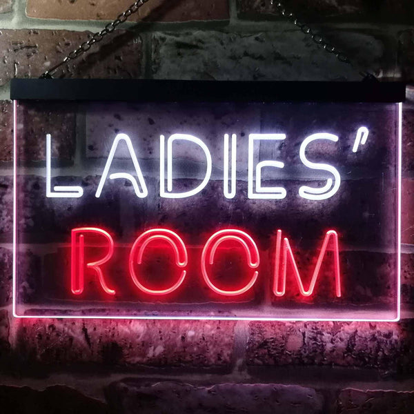 ADVPRO Ladies' Room Toilet Changing Illuminated Dual Color LED Neon Sign st6-i0630 - White & Red