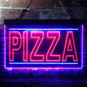 ADVPRO Pizza Shop Illuminated Dual Color LED Neon Sign st6-i0635 - Blue & Red