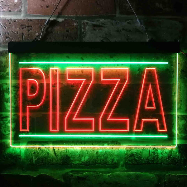 ADVPRO Pizza Shop Illuminated Dual Color LED Neon Sign st6-i0635 - Green & Red