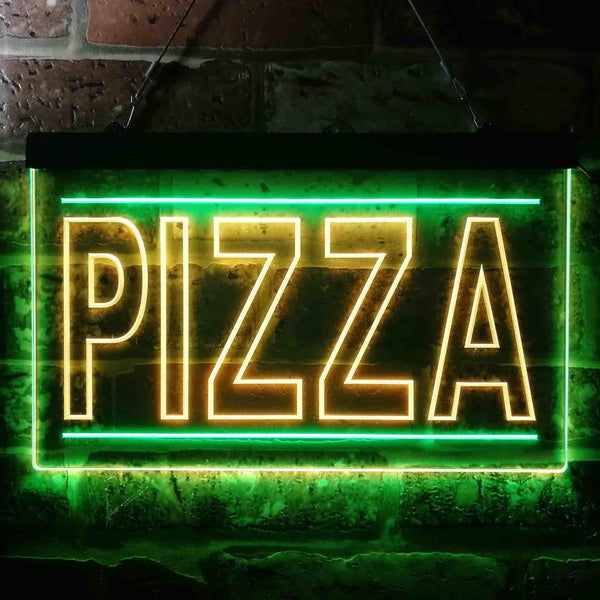 ADVPRO Pizza Shop Illuminated Dual Color LED Neon Sign st6-i0635 - Green & Yellow