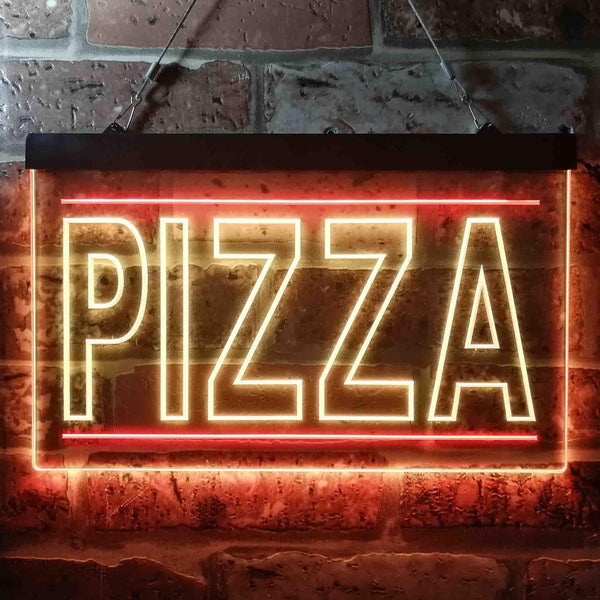 ADVPRO Pizza Shop Illuminated Dual Color LED Neon Sign st6-i0635 - Red & Yellow