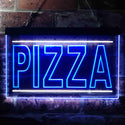 ADVPRO Pizza Shop Illuminated Dual Color LED Neon Sign st6-i0635 - White & Blue