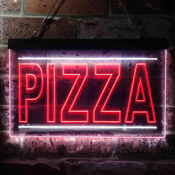 ADVPRO Pizza Shop Illuminated Dual Color LED Neon Sign st6-i0635 - White & Red
