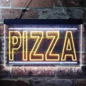 ADVPRO Pizza Shop Illuminated Dual Color LED Neon Sign st6-i0635 - White & Yellow