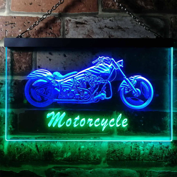 ADVPRO Motorcycles Shop Garage Man Cave Display Dual Color LED Neon Sign st6-i0642 - Green & Blue