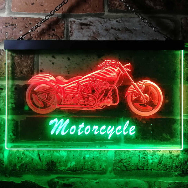 ADVPRO Motorcycles Shop Garage Man Cave Display Dual Color LED Neon Sign st6-i0642 - Green & Red