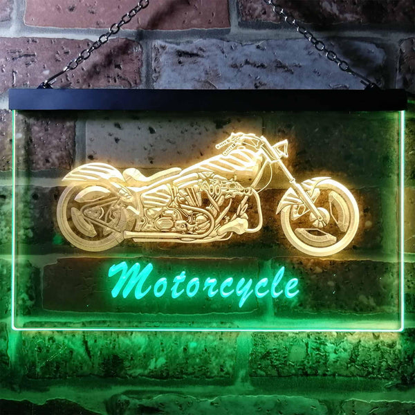 ADVPRO Motorcycles Shop Garage Man Cave Display Dual Color LED Neon Sign st6-i0642 - Green & Yellow