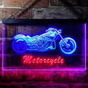 ADVPRO Motorcycles Shop Garage Man Cave Display Dual Color LED Neon Sign st6-i0642 - Red & Blue