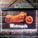 ADVPRO Motorcycles Shop Garage Man Cave Display Dual Color LED Neon Sign st6-i0642 - White & Orange
