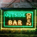 ADVPRO Outside Bar Open Illuminated Dual Color LED Neon Sign st6-i0647 - Green & Yellow