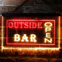 ADVPRO Outside Bar Open Illuminated Dual Color LED Neon Sign st6-i0647 - Red & Yellow