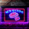 ADVPRO Now Showing Film Movie Home Theater Dual Color LED Neon Sign st6-i0650 - Red & Blue