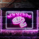 ADVPRO Now Showing Film Movie Home Theater Dual Color LED Neon Sign st6-i0650 - White & Purple