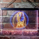ADVPRO Basset Hound Dog Bedroom Dual Color LED Neon Sign st6-i0653 - Blue & Yellow