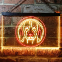ADVPRO Beagle Dog Bedroom Dual Color LED Neon Sign st6-i0654 - Red & Yellow