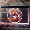 ADVPRO Beagle Dog Bedroom Dual Color LED Neon Sign st6-i0654 - White & Orange