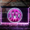 ADVPRO Beagle Dog Bedroom Dual Color LED Neon Sign st6-i0654 - White & Purple