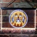 ADVPRO Beagle Dog Bedroom Dual Color LED Neon Sign st6-i0654 - White & Yellow