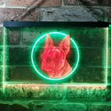 ADVPRO Boston Terrier Dog Bedroom Dual Color LED Neon Sign st6-i0656 - Green & Red