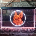 ADVPRO Boston Terrier Dog Bedroom Dual Color LED Neon Sign st6-i0656 - White & Orange