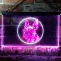 ADVPRO Boston Terrier Dog Bedroom Dual Color LED Neon Sign st6-i0656 - White & Purple